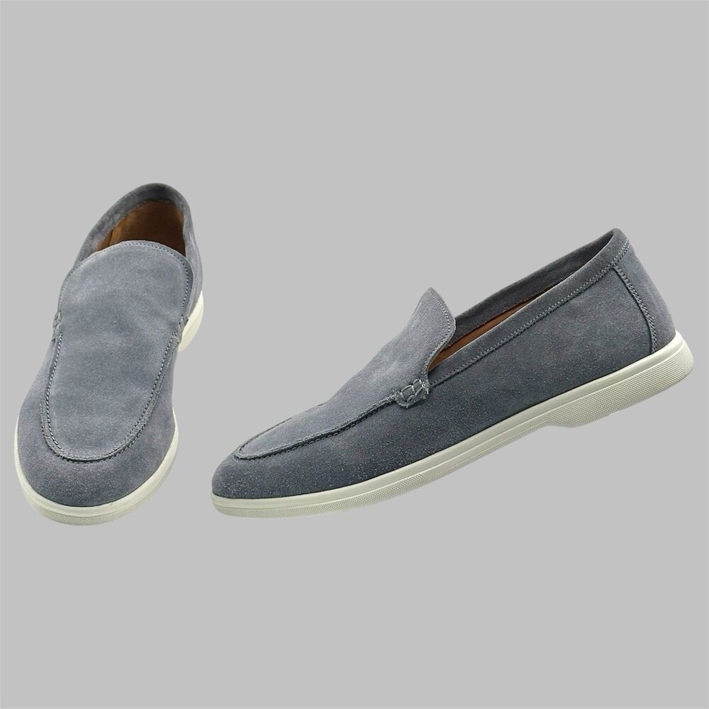 Allen Edmonds Loafers Men’s Size 9 D Payton Grey Suede Driving Slip On Shoes